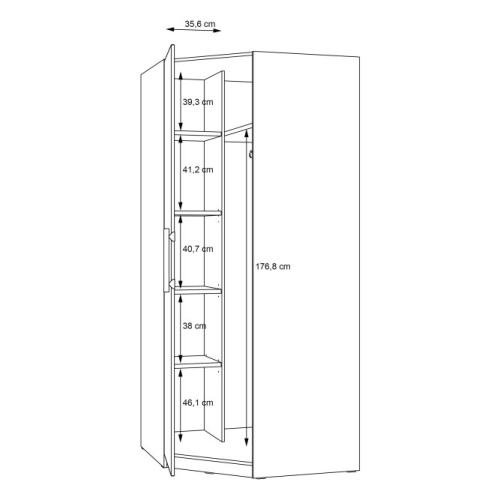 Szafa 100 cm Dąb Artisan